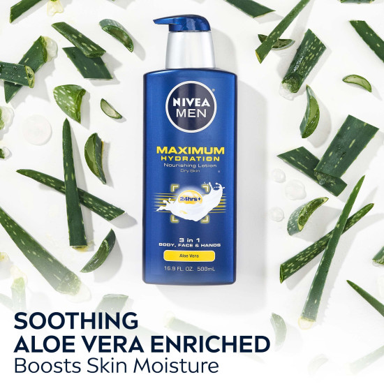 NIVEA Men Maximum Hydration 3 in 1 Nourishing Lotion - Deep Hydration
