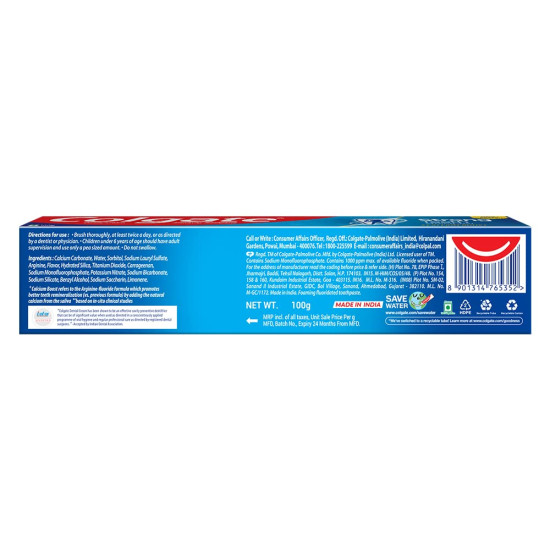 Colgate Strong Teeth Toothpaste - Calcium-Boost for 2X Stronger Teeth
