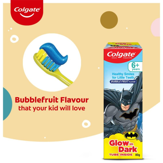 Colgate Batman Anticavity Toothpaste For Kids - Bubble Fruit Flavour
