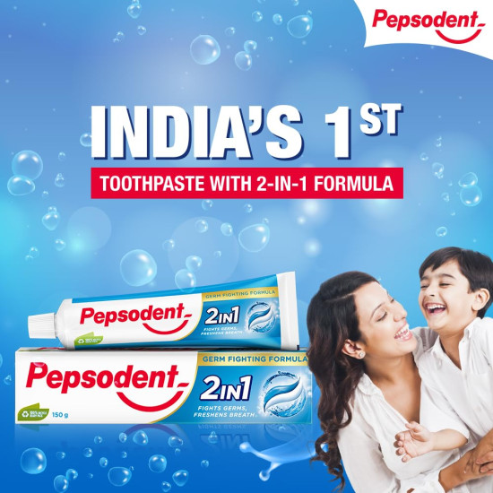 Pepsodent 2 in 1 Toothpaste - Tooth Decay Prevention & Cavity Protection