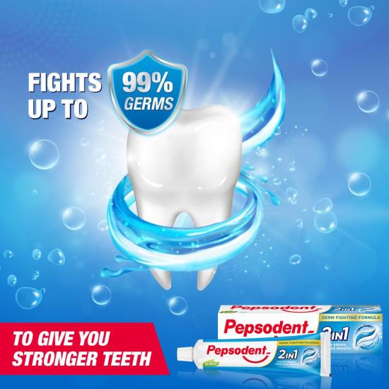 Pepsodent 2 in 1 Toothpaste - Tooth Decay Prevention & Cavity Protection
