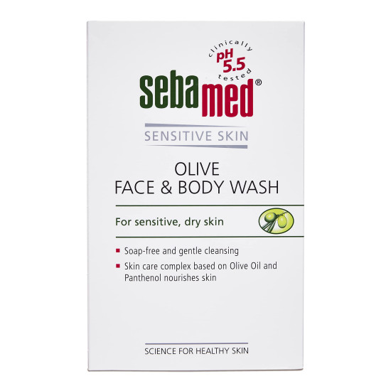 Sebamed Olive Face & Body Wash - Soap Free & pH 5.5 for Sensitive Skin