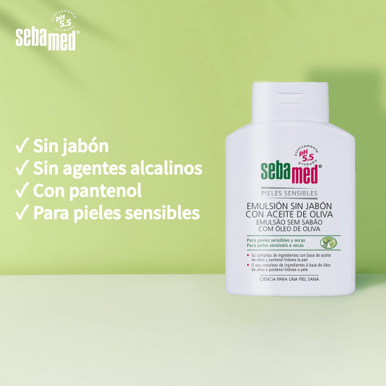 Sebamed Olive Face & Body Wash - Soap Free & pH 5.5 for Sensitive Skin