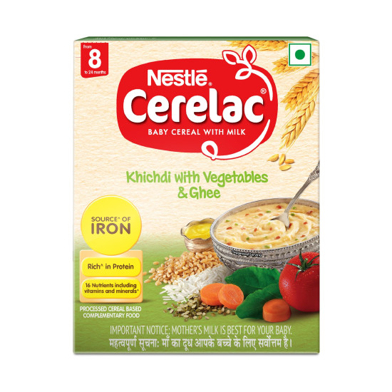 Nestle Cerelac Baby Cereal with Milk - Khichdi with Vegetables & Ghee, 300g