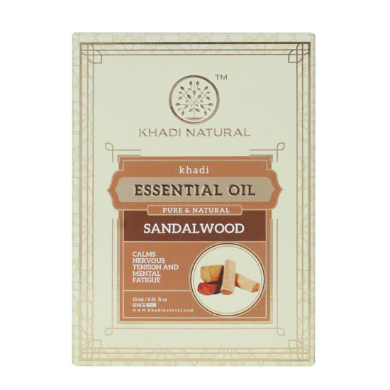 Khadi Natural Sandalwood Essential Oil - Pure & Natural Essential Oil for Calming