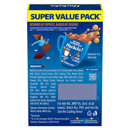 Horlicks Chocolate Health & Nutrition Drink for Kids - Taller, Stronger, Sharper Horlicks Chocolate Health & Nutrition Drink for Kids - Taller, Stronger, Sharper