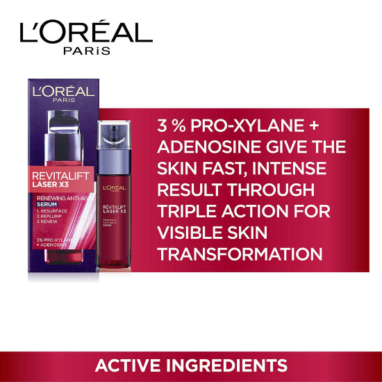L'Oreal Paris Revitalift Laser X3 Renewing Anti-Ageing Serum - Dramatic Wrinkle Reduction