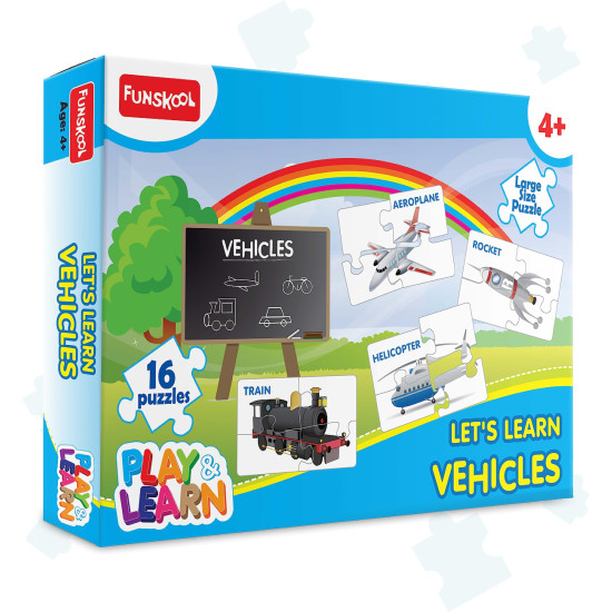 Funskool Play & Learn Vehicles - Educational Puzzle for Kids