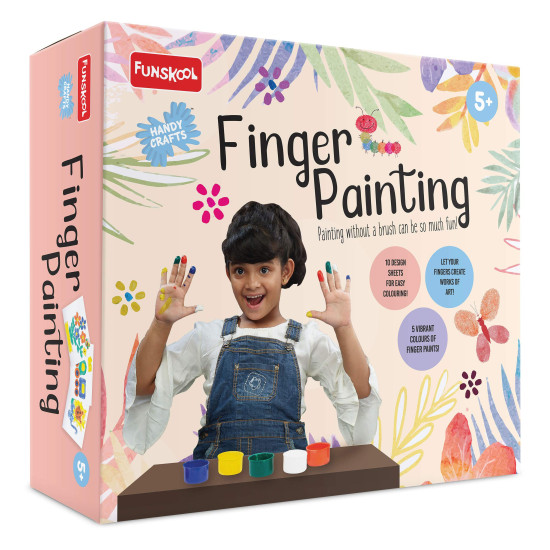 Handycrafts Finger Painting Art and Craft Kit - Creative Learning for Kids
