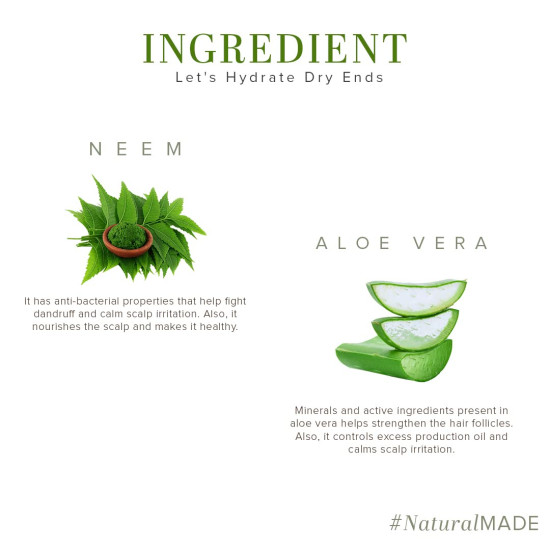 Khadi Natural Neem and Aloevera Herbal Shampoo - Anti-Dandruff & SLS Free