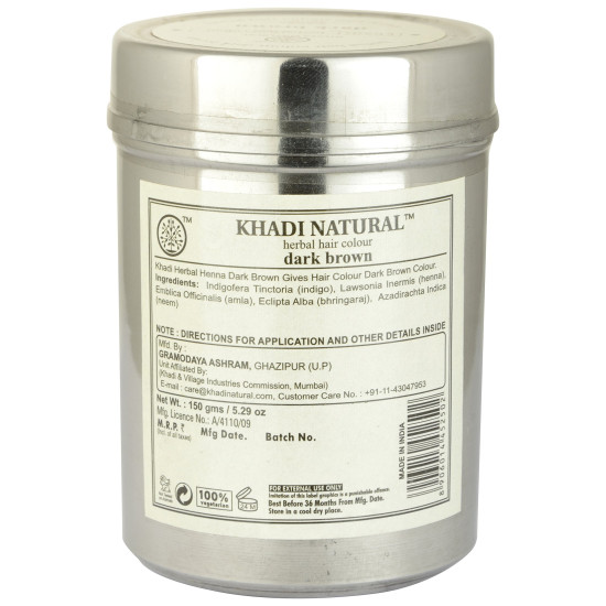 Khadi Natural Dark Brown Hair Colour - Herbal & Chemical-Free