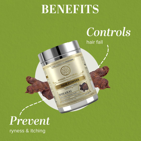 Khadi Herbal Organic Shikakai Powder - Natural Hair Care Solution