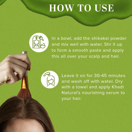 Khadi Herbal Organic Shikakai Powder - Natural Hair Care Solution