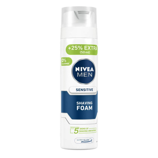 NIVEA MEN Sensitive Shaving Foam - Enriched with Chamomile & Seaweed Extracts