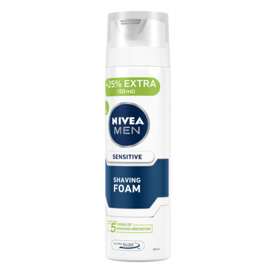 NIVEA MEN Sensitive Shaving Foam - Enriched with Chamomile & Seaweed Extracts