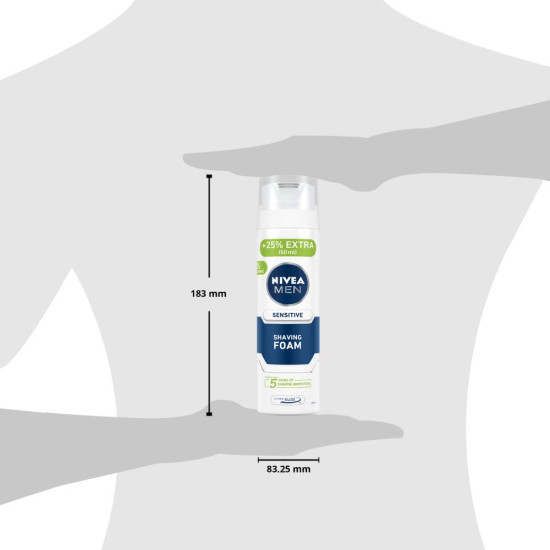 NIVEA MEN Sensitive Shaving Foam - Enriched with Chamomile & Seaweed Extracts