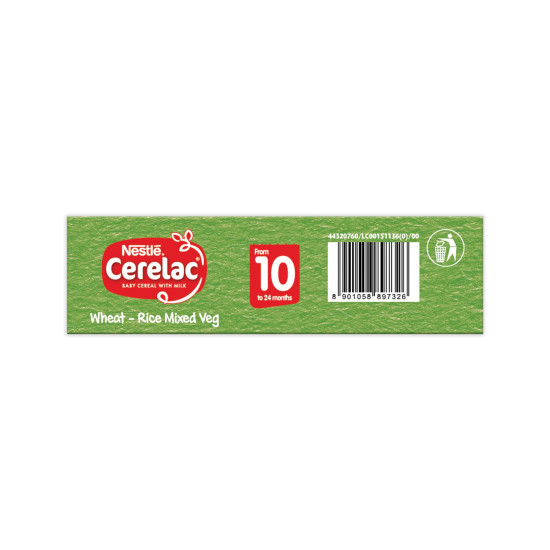 Nestle Cerelac Baby Cereal with Milk - Wheat-Rice Mixed Veg, Source of Iron & Protein