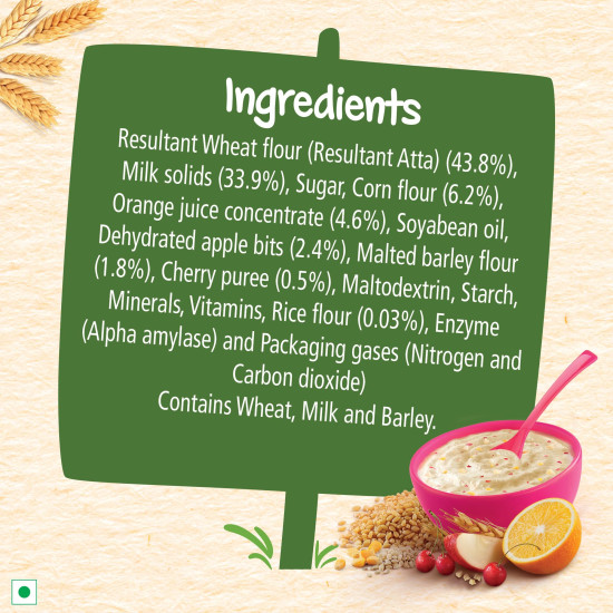 Nestle Cerelac Baby Cereal with Milk, Multigrain & Fruits - Source of Iron & Protein