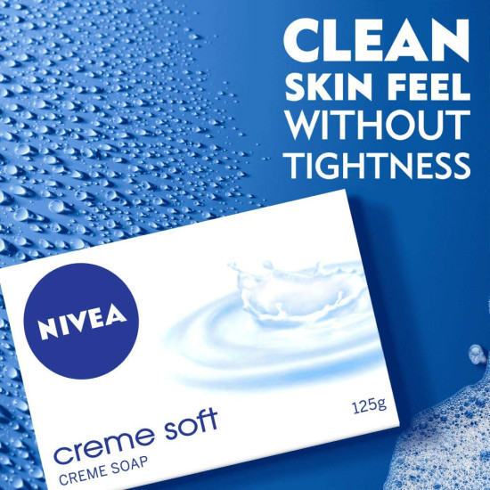 NIVEA Soap, Creme Soft - Gentle Care for Hands and Body