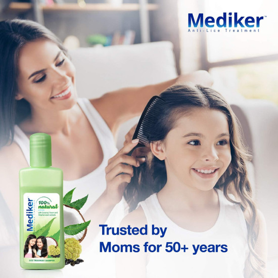 Mediker Anti-Lice Treatment Shampoo - Natural Actives & Painless Removal