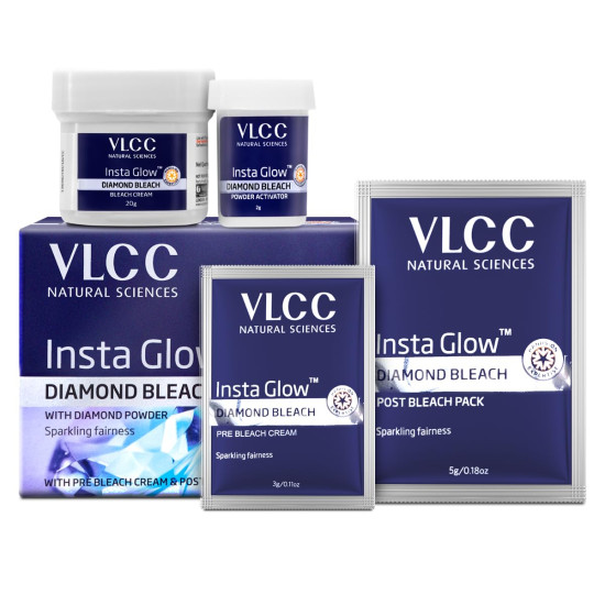 VLCC Insta Glow Diamond Bleach - Skin Brightening & Anti-Wrinkle
