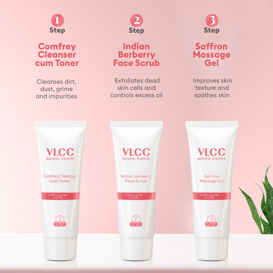 VLCC Party Glow Facial Kit - Intense Glow for Clear, Bright Skin VLCC Party Glow Facial Kit - Intense Glow for Clear, Bright Skin