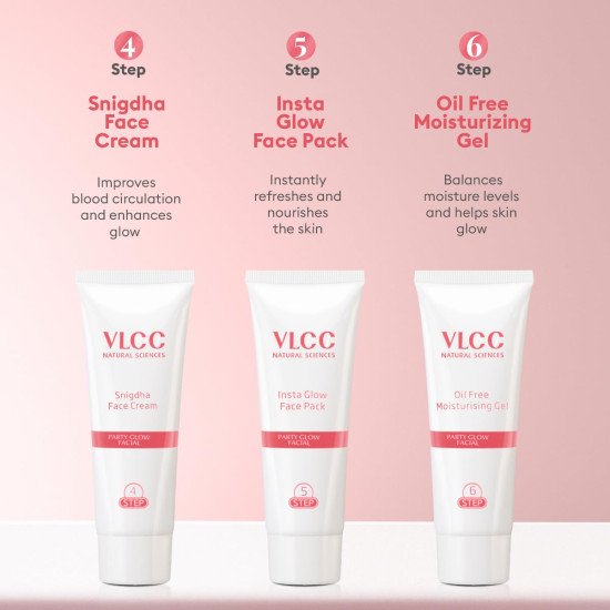 VLCC Party Glow Facial Kit - Intense Glow for Clear, Bright Skin VLCC Party Glow Facial Kit - Intense Glow for Clear, Bright Skin