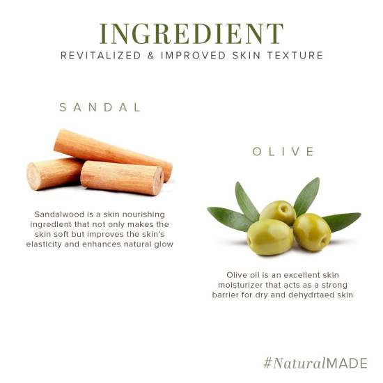 KHADI NATURAL Ayurvedic Sandal and Olive Face Nourishing Cream - With Sheabutter for Soft Skin