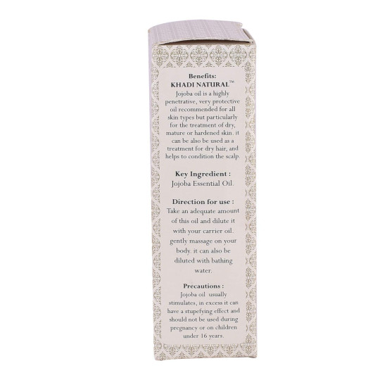 KHADI NATURAL Jojoba Essential Oil, 10ml - Nourishing & Protective