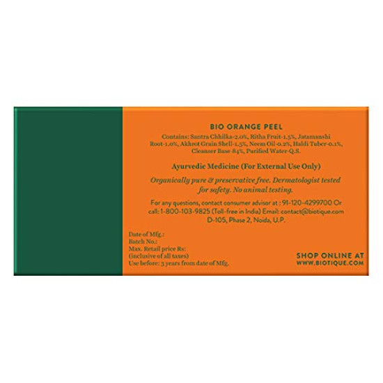 Biotique Bio Orange Peel Revitalizing Body Soap - 100% Botanical Extracts