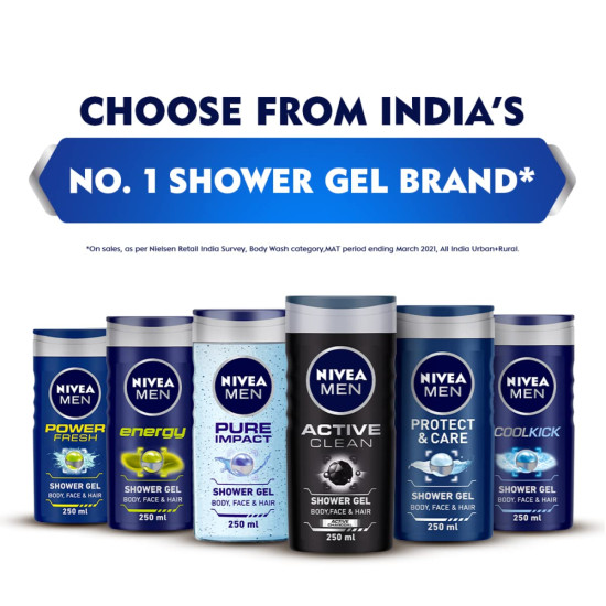 NIVEA MEN Vitality Fresh 250ml Body Wash - Ocean Minerals