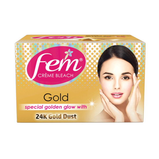 Fem Fairness Gold Crème Bleach - Advanced Skin Glowing System