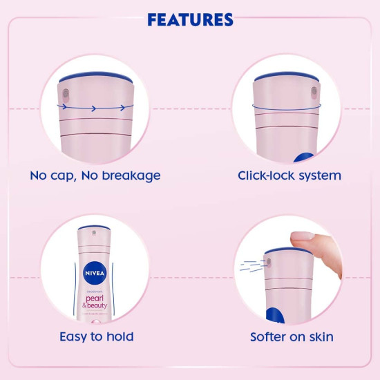 Nivea Pearl & Beauty Deodorant for Unisex - Long-lasting Freshness