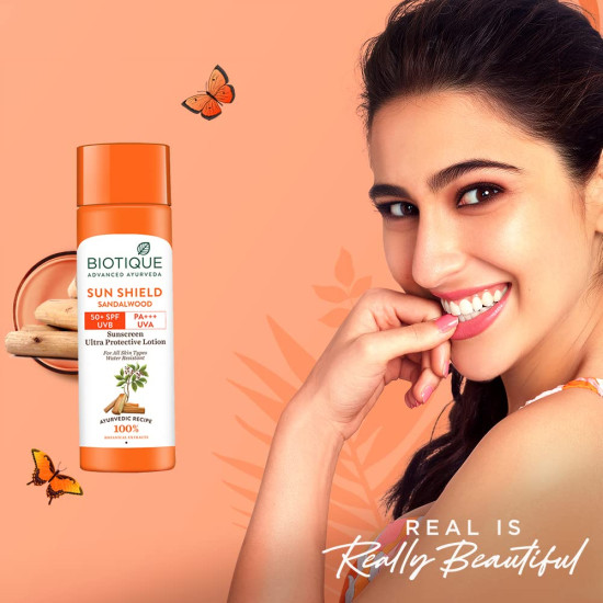 Biotique Bio Sandalwood Sunscreen - Ultra Protective Lotion with SPF 50+