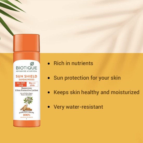 Biotique Bio Sandalwood Sunscreen - Ultra Protective Lotion with SPF 50+