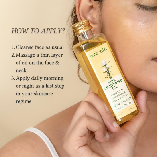 Auravedic Saffron Original Face Oil For Glowing Skin100 ml Ashwagandha Pigmentation Serum Face Serum For Pigmentation For Skin Body Oil After Bath For Daily Use