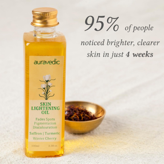 Auravedic Saffron Original Face Oil For Glowing Skin100 ml Ashwagandha Pigmentation Serum Face Serum For Pigmentation For Skin Body Oil After Bath For Daily Use