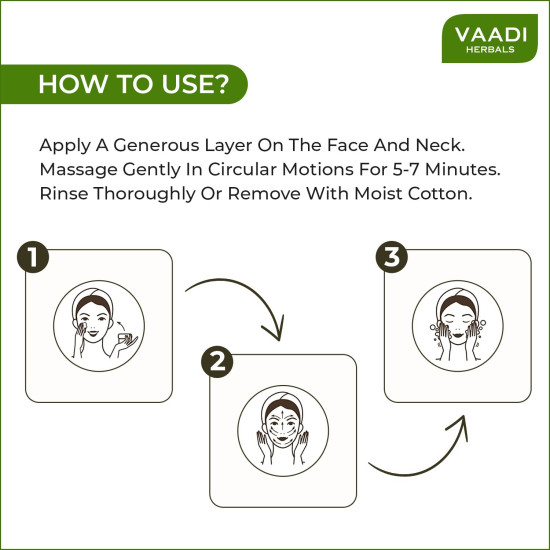 Vaadi Herbals 24 Carat Gold Cleansing Cream - Enriched with Marigold and Wheatgerm Oil