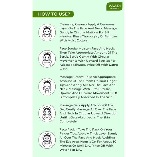 Vaadi Herbals Anti Acne Aloe Vera Facial Kit - Clear Skin Solution
