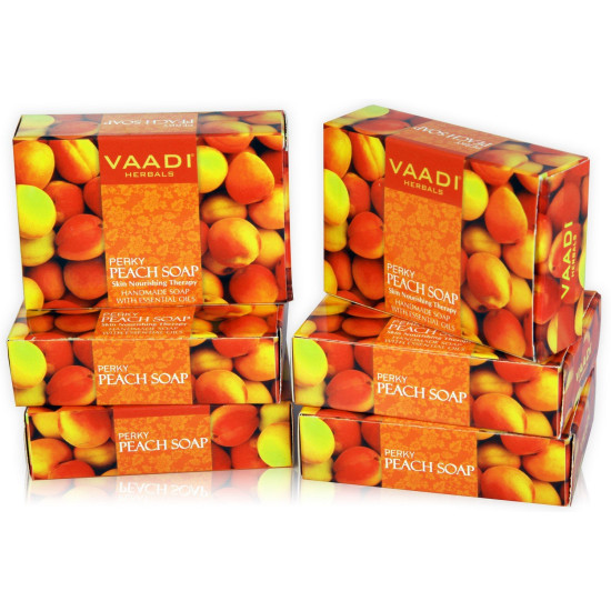 Vaadi Herbals Super Value Perky Peach Soap with Almond Oil - Nourishing Skin Care