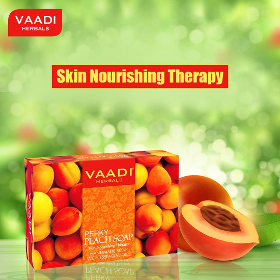 Vaadi Herbals Super Value Perky Peach Soap with Almond Oil - Nourishing Skin Care