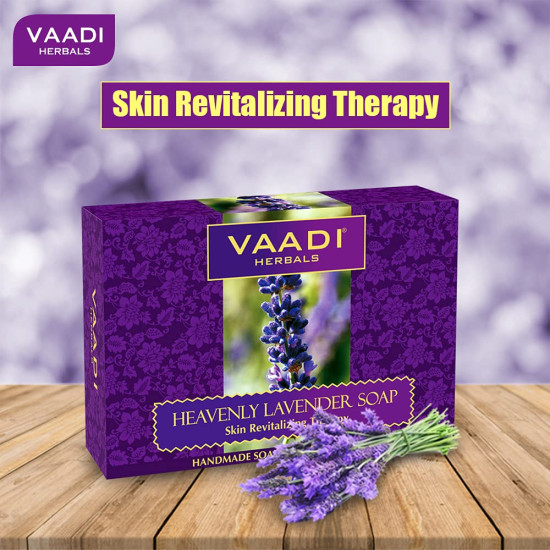 Vaadi Herbals Super Value Heavenly Lavender Soap with Rosemary Extract - Hydrating Skin Regeneration