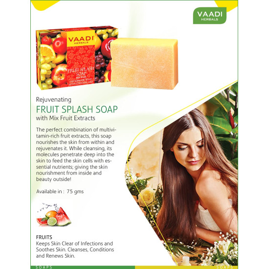Vaadi Herbals Super Value Fruit Splash Soap - Natural Skin Cleanser