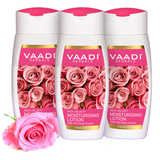 Vaadi Herbals Value Moisturising Lotion with Pink Rose Extract - Hydrating Skincare Solution
