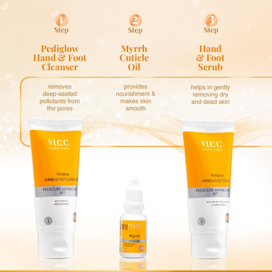 VLCC Pedicure - Manicure Hand & Foot Kit - Softens and Nourishes