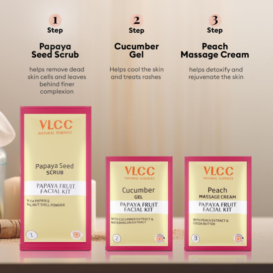 VLCC Salon Series Fruit Facial Kit - At Home Fruit Facial for Radiant Skin