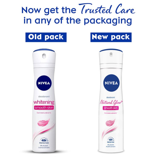 Nivea Whitening Smooth Skin Deodorant For Women - Long-lasting Odour Control