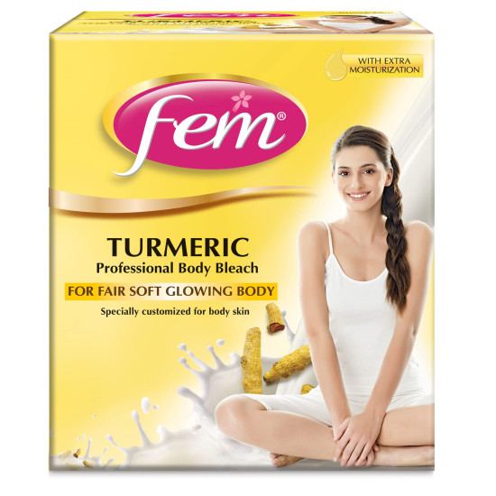 Fem Turmeric Professional Body Bleach - Powerful Skin Lightening with Turmeric Extract