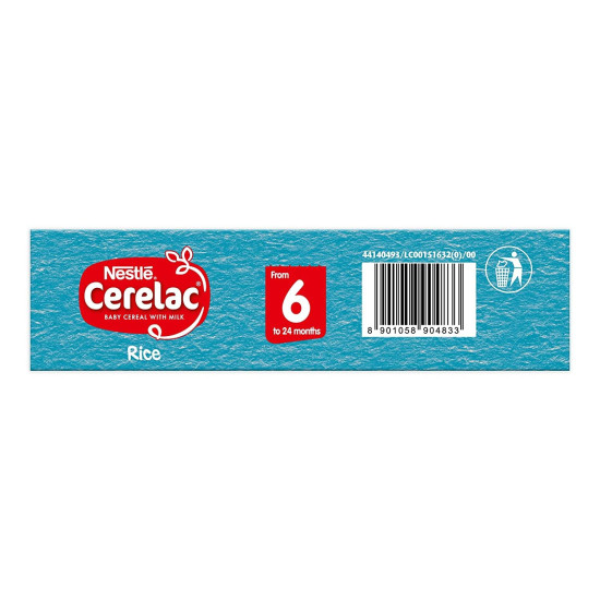 Nestle Cerelac Baby Cereal with Milk, Rice - Source of Iron & Protein