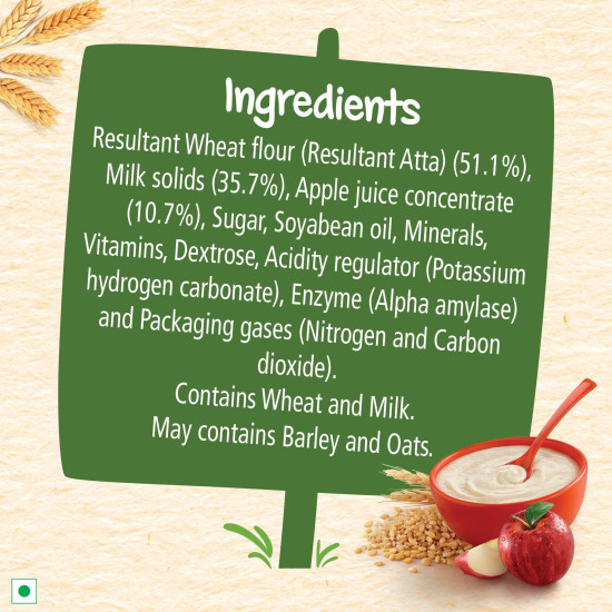 Nestle Cerelac Baby Cereal with Milk - Wheat Apple, Stage 1 - Source of Iron & Protein